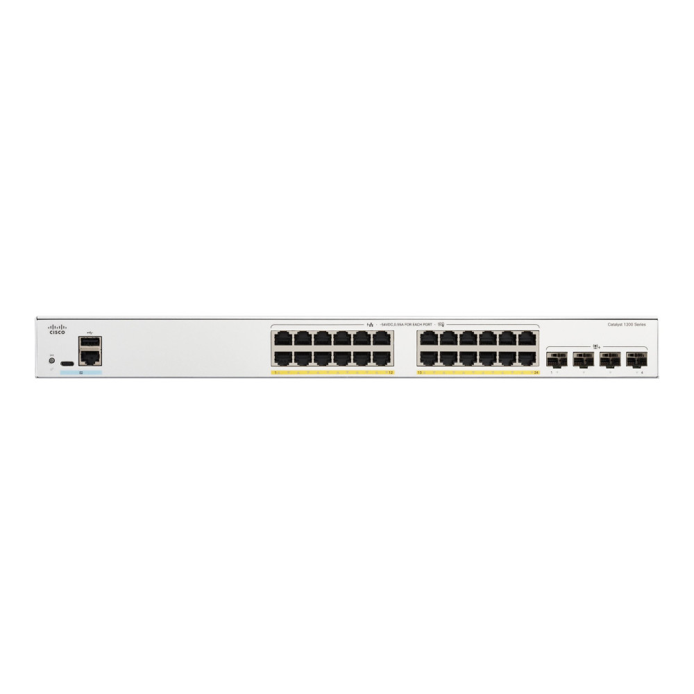 Produktbild för Cisco Catalyst 1200-24P-4X - switch - 24 portar - smart - rackmonterbar