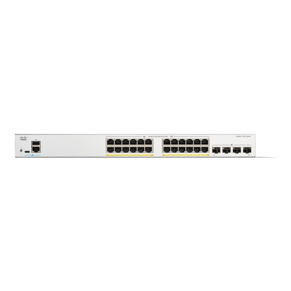Produktbild för Cisco Catalyst 1200-24P-4G - switch - 24 portar - smart - rackmonterbar