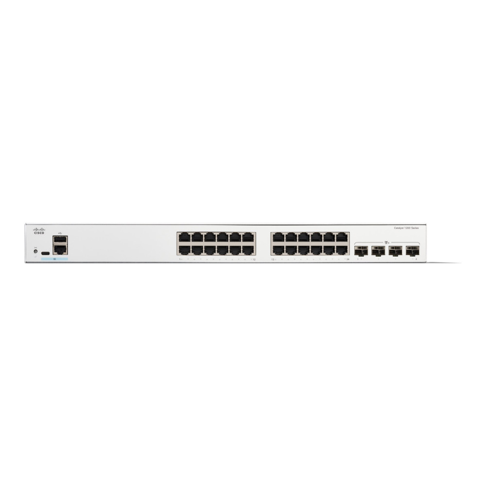 Produktbild för Cisco Catalyst 1200-24T-4X - switch - 24 portar - smart - rackmonterbar