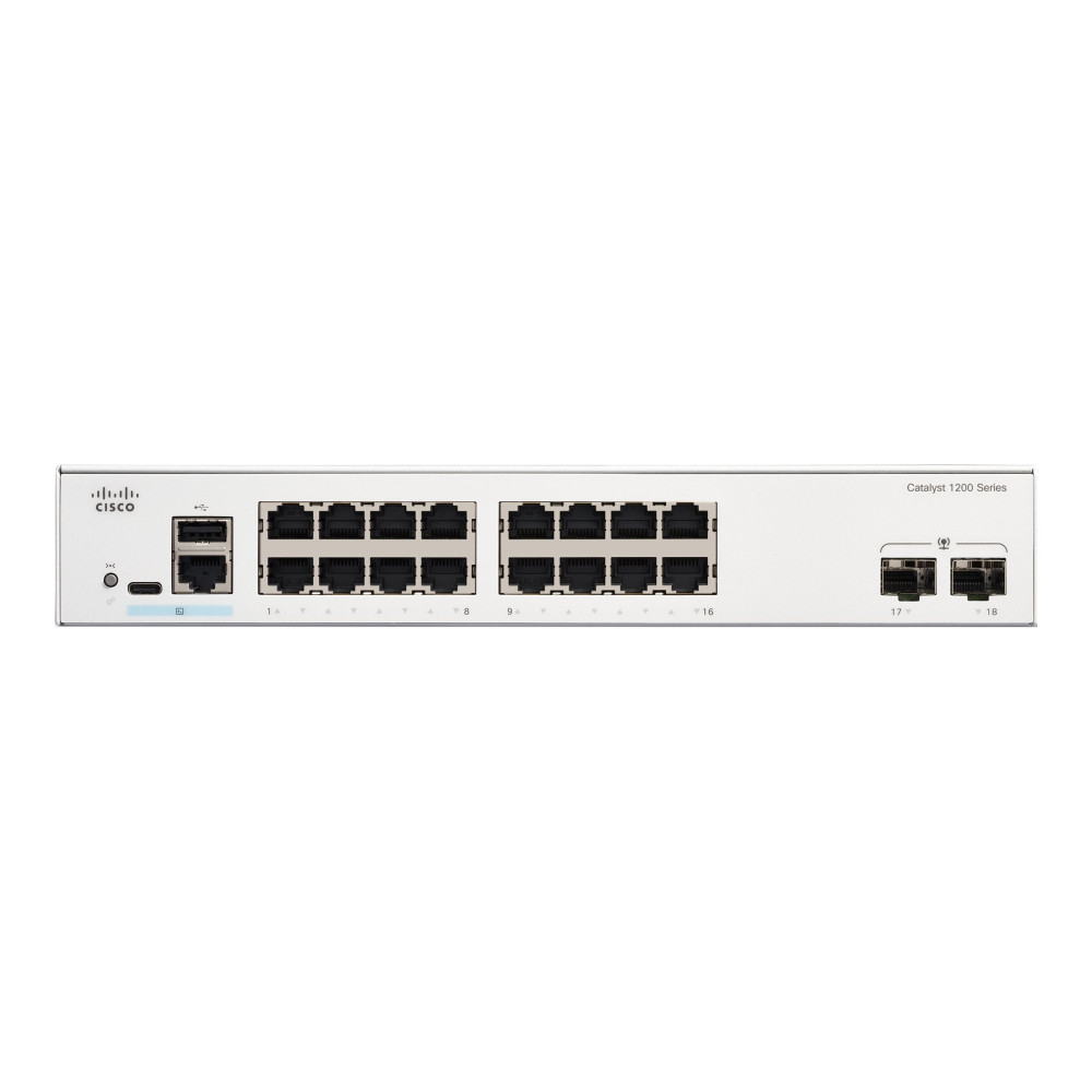 Produktbild för Cisco Catalyst 1200-16T-2G - switch - 16 portar - smart - rackmonterbar