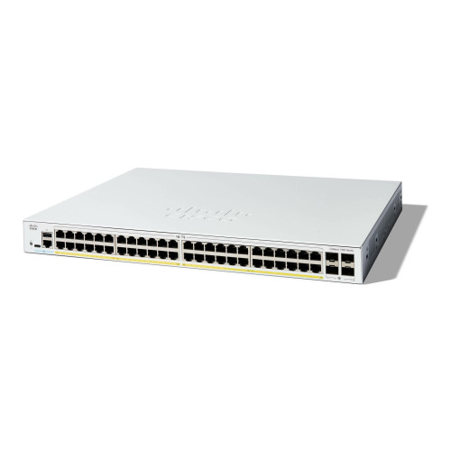 Cisco Systems Cisco Catalyst 1300-48P-4G - switch - 48 portar - Administrerad - rackmonterbar
