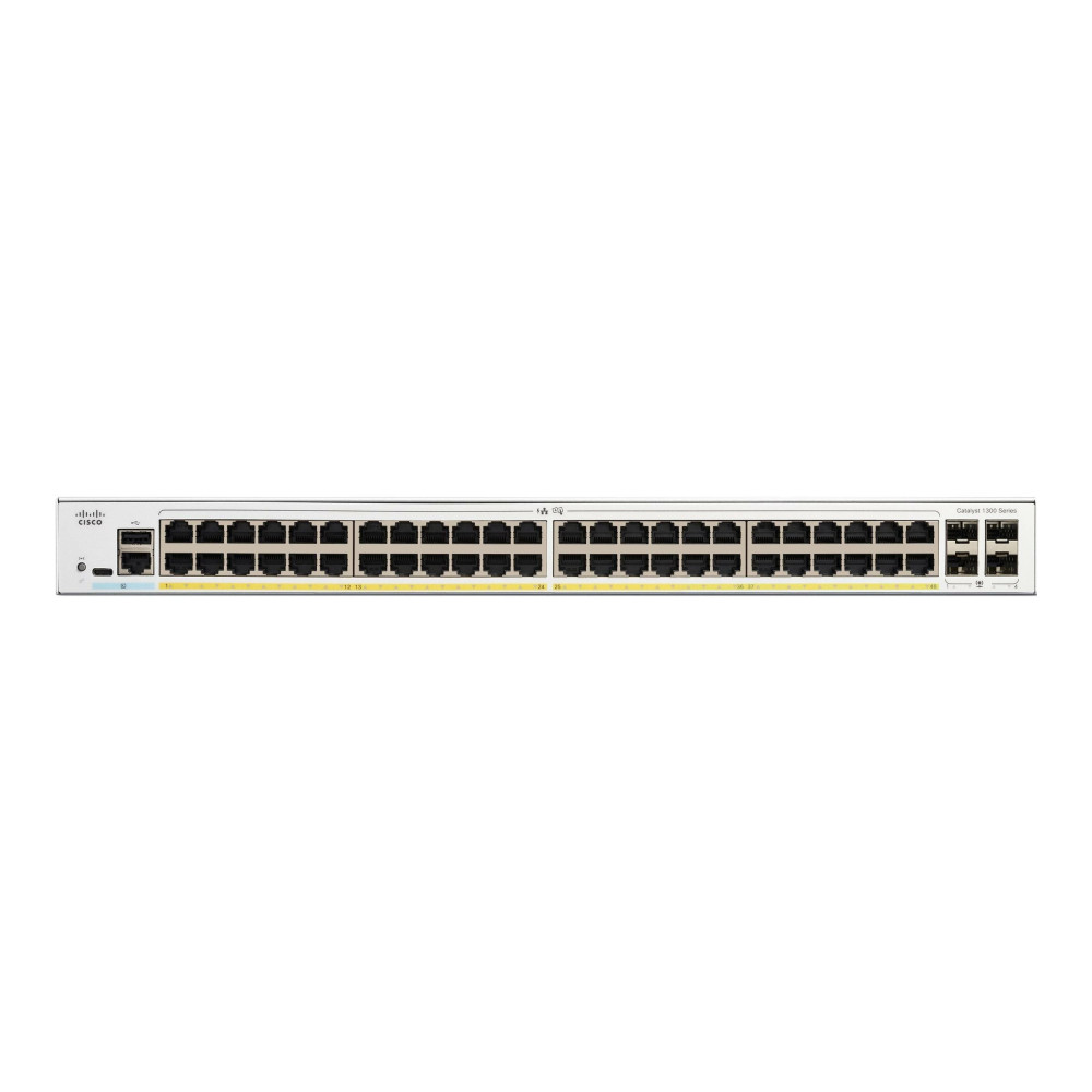 Produktbild för Cisco Catalyst 1300-48P-4G - switch - 48 portar - Administrerad - rackmonterbar