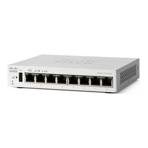 Cisco Systems Cisco Catalyst 1200-8T-D - switch - Gigabit Ethernet - 8 portar - smart