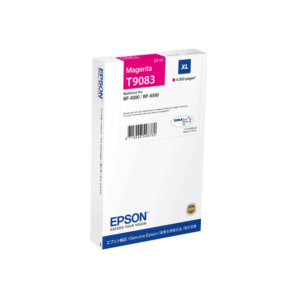 Produktbild för Epson T9083 - XL-storlek - magenta - original - bläckpatron