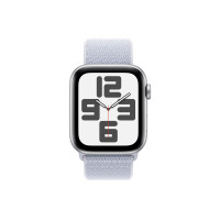 Produktbild för Apple Watch SE (GPS + Cellular) 2a generation - silveraluminium - smart klocka med sportögla - blå moln - 32 GB