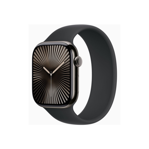 Apple Apple Watch Series 10 (GPS + Cellular) - skiffer titan - smart klocka med sportband - svart - 64 GB