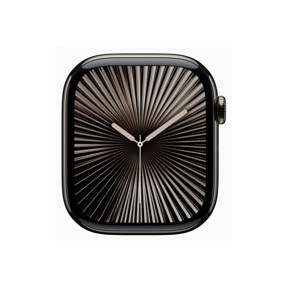 Produktbild för Apple Watch Series 10 (GPS + Cellular) - skiffer titan - smart klocka med sportband - svart - 64 GB