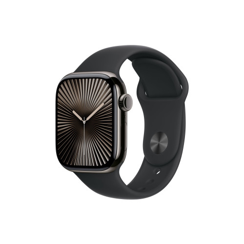 Apple Apple Watch Series 10 (GPS + Cellular) - skiffer titan - smart klocka med sportband - svart - 64 GB