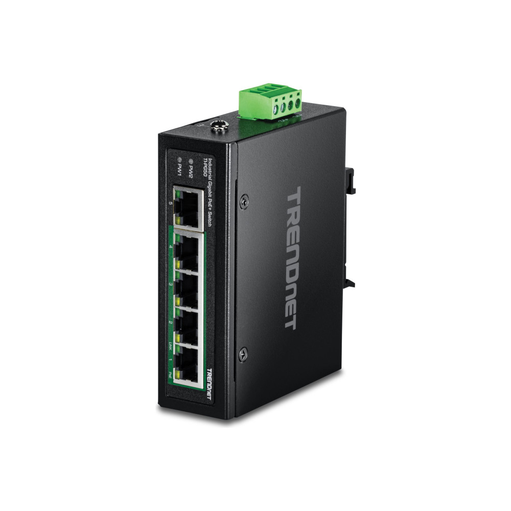 Produktbild för TRENDnet TI-PG50 - Version V2 - switch - industriell - 5 portar - ohanterad - TAA-kompatibel