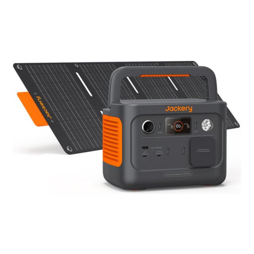 Jackery Jackery Solar Generator 300 Plus - bärbar kraftstation - 300 Watt - LiFePO4 - 288 Wh - med SolarSaga 40 mini solar panel