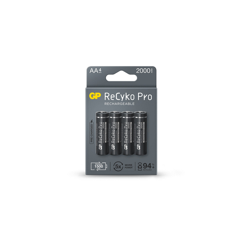 Produktbild för GP Batteries B22204, Laddningsbart batteri, AA, Nickel-metal...