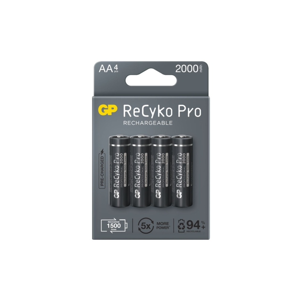 Produktbild för GP Batteries B22204, Laddningsbart batteri, AA, Nickel-metal...