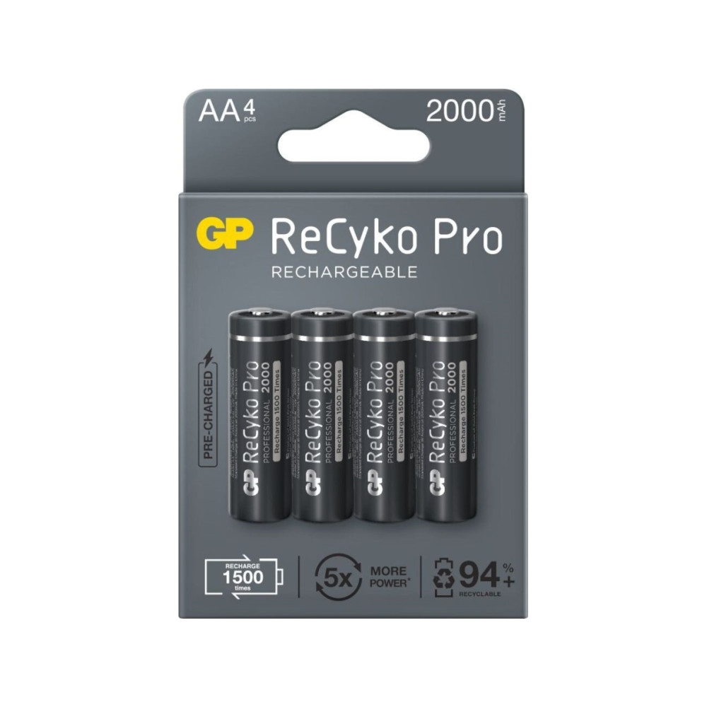 Produktbild för GP Batteries B22204, Laddningsbart batteri, AA, Nickel-metal...