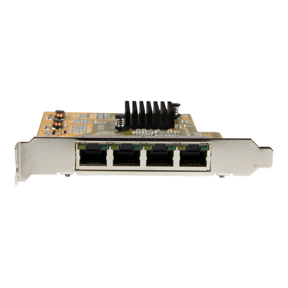Produktbild för Startech PCIe Gigabit-nätverkskortadapter med 4 portar - nätverksadapter - PCIe - Gigabit Ethernet x 4