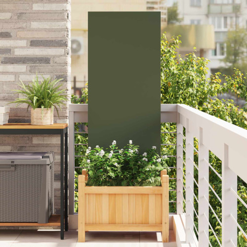 vidaXL Trädgårds integritetsskärm Olivgrön 50 x 140 cm Kallvalsat stål