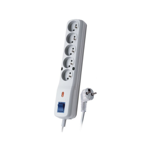 LESTAR Lestar strömlist LF-530WA 5WA överspänningsskydd 5 uttag 3 m...