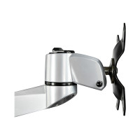 Produktbild för StarTech.com Desk Mount Quad Monitor Arm, Premium Articulating VESA 4 Monitor Mount 2x2 up to 27", Ergonomic Height Adjustable Pole Mount, Tilt/Swivel/Rotate, C-Clamp/Grommet, Silver - Heavy-duty VESA Mount (ARMQUADPS) monteringssats - justerbar arm - för