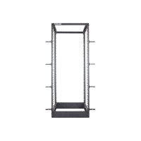 Produktbild för Intellinet Network Rack, Open Frame (4-Post), 26U, Usable Width 465mm, Black, Flatpack, Max 360kg, 19", Three Year Warranty - rack - 26U