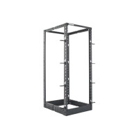 Produktbild för Intellinet Network Rack, Open Frame (4-Post), 26U, Usable Width 465mm, Black, Flatpack, Max 360kg, 19", Three Year Warranty - rack - 26U
