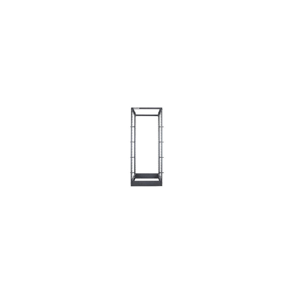 Produktbild för Intellinet Network Rack, Open Frame (4-Post), 26U, Usable Width 465mm, Black, Flatpack, Max 360kg, 19", Three Year Warranty - rack - 26U
