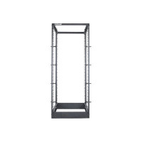 Produktbild för Intellinet Network Rack, Open Frame (4-Post), 26U, Usable Width 465mm, Black, Flatpack, Max 360kg, 19", Three Year Warranty - rack - 26U