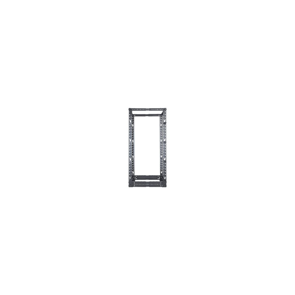 Produktbild för Intellinet Network Rack, Open Frame (4-Post), 26U, Usable Width 465mm, Black, Flatpack, Max 360kg, 19", Three Year Warranty - rack - 26U