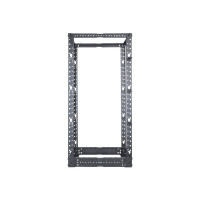 Produktbild för Intellinet Network Rack, Open Frame (4-Post), 26U, Usable Width 465mm, Black, Flatpack, Max 360kg, 19", Three Year Warranty - rack - 26U
