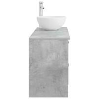 Produktbild för Badrumsmöbelset 2 pcs Betonggrå Konstruerat trä