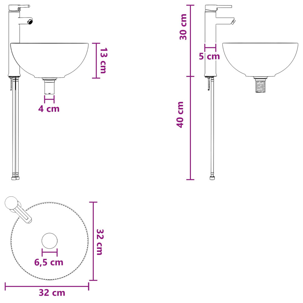 Produktbild för Badrumsmöbelset 2 pcs Betonggrå Konstruerat trä
