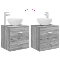 Produktbild för Badrumsmöbelset 2 pcs Grå Sonoma Konstruerat trä