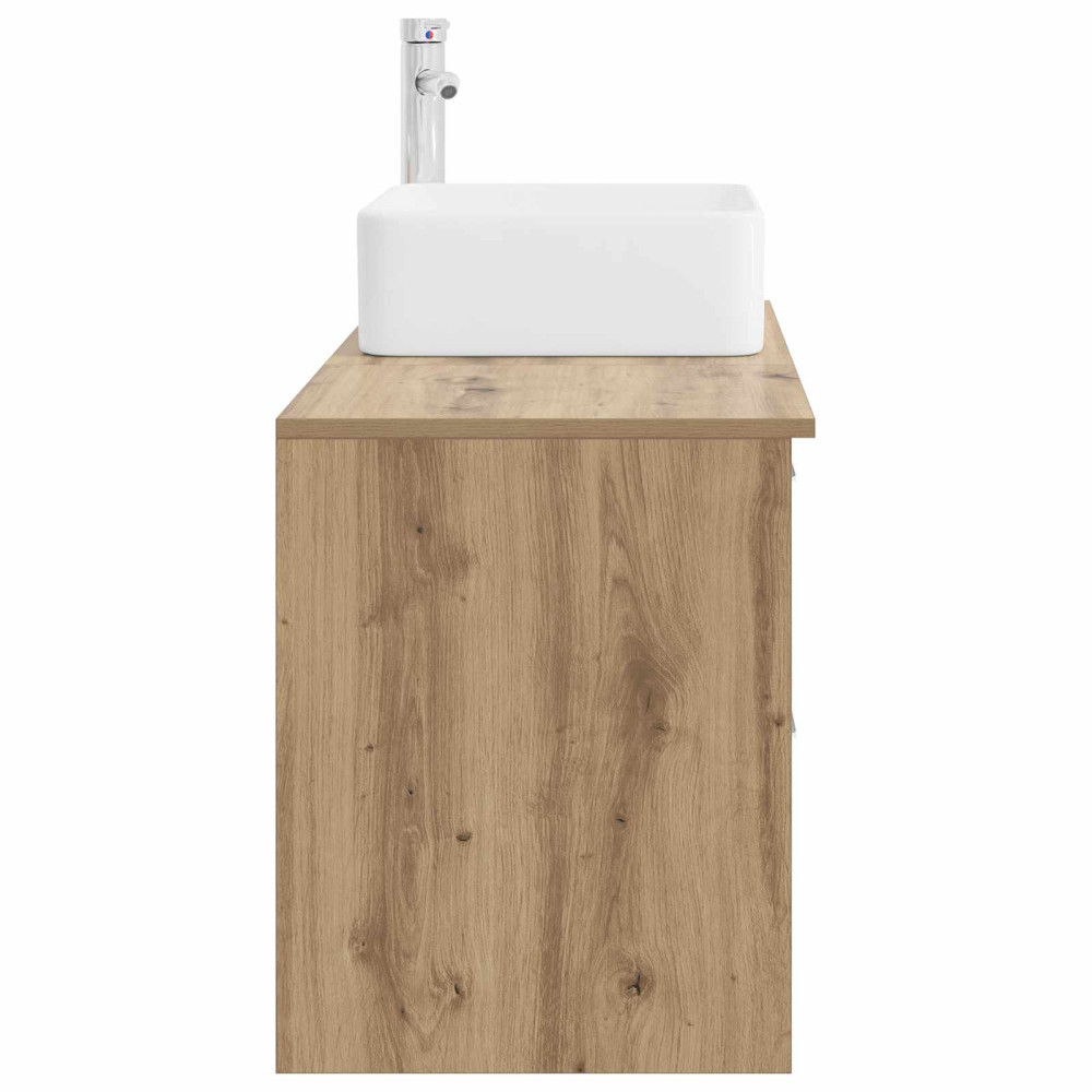 Produktbild för Badrumsmöbelset 2 pcs Artisan-ek Konstruerat trä