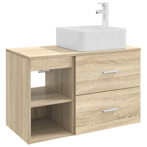 vidaXL Badrumsmöbelset 2 pcs Sonoma-ek Konstruerat trä