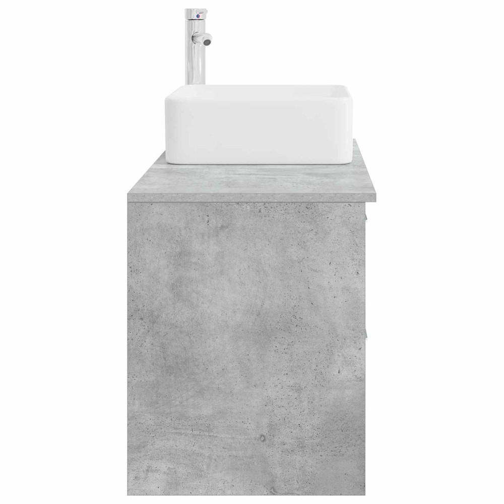 Produktbild för Badrumsmöbelset 2 pcs Betonggrå Konstruerat trä