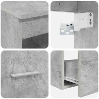 Produktbild för Badrumsmöbelset 2 pcs Betonggrå Konstruerat trä