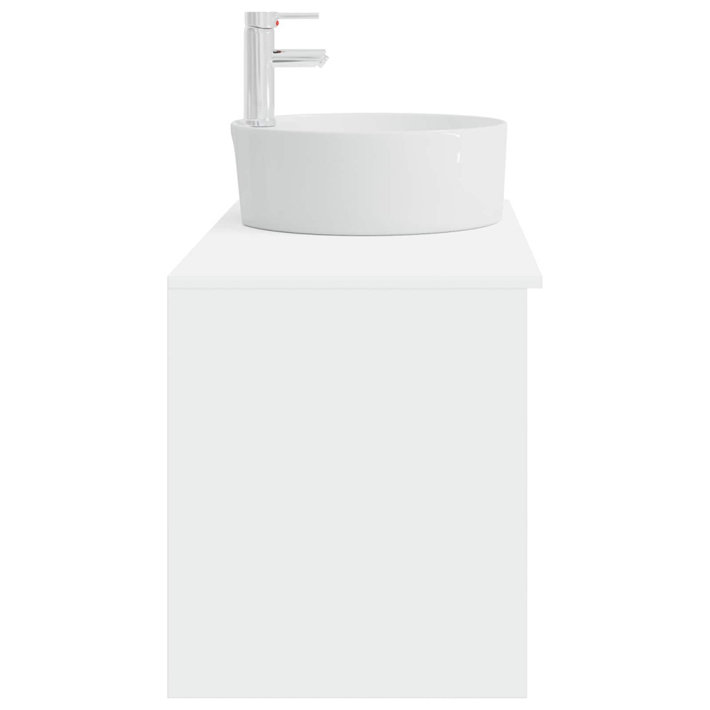 Produktbild för Badrumsmöbelset 2 pcs Vit Konstruerat trä