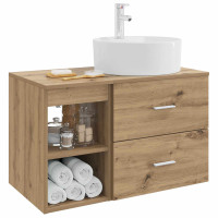 Produktbild för Badrumsmöbelset 2 pcs Artisan-ek Konstruerat trä