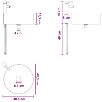 Produktbild för Badrumsmöbelset 2 pcs Vit Konstruerat trä