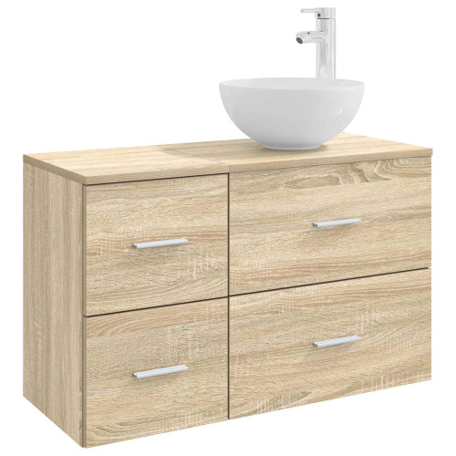 vidaXL Badrumsmöbelset 2 pcs Sonoma-ek Konstruerat trä