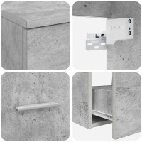 Produktbild för Badrumsmöbelset 2 pcs Betonggrå Konstruerat trä