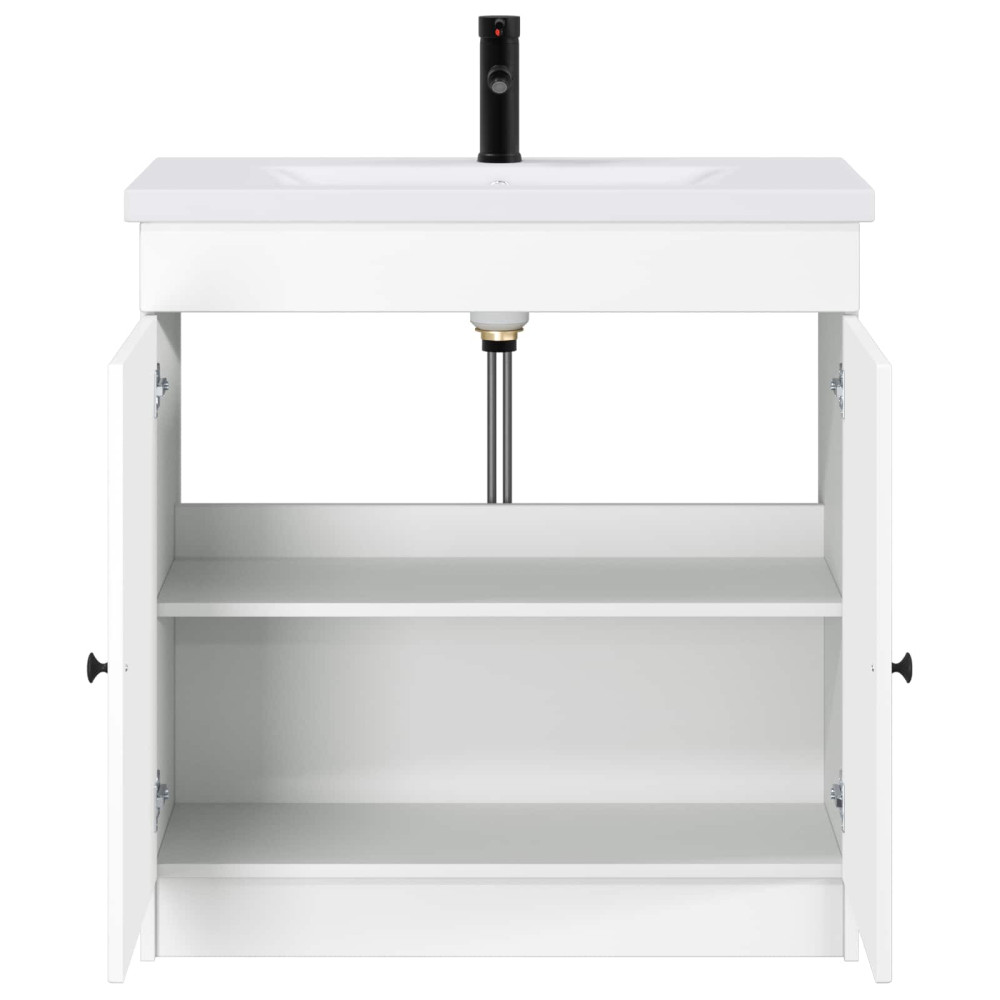Produktbild för Badrumsmöbelset Vit 56 x 37,5 x 81 cm Konstruerat trä