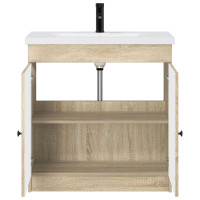 Produktbild för Badrumsmöbelset Sonoma-ek 56 x 37,5 x 81 cm Konstruerat trä