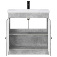 Produktbild för Badrumsmöbelset Betonggrå 56 x 37,5 x 81 cm Konstruerat trä