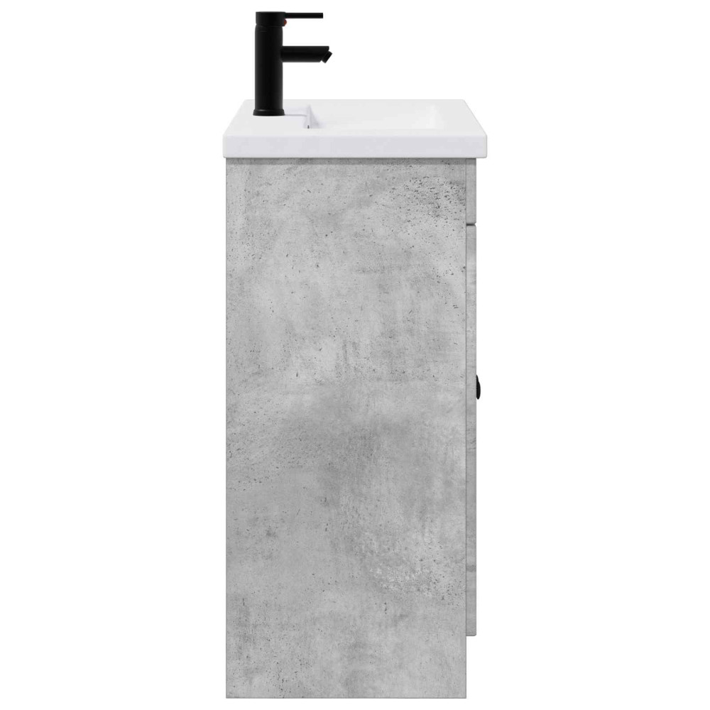 Produktbild för Badrumsmöbelset Betonggrå 56 x 37,5 x 81 cm Konstruerat trä