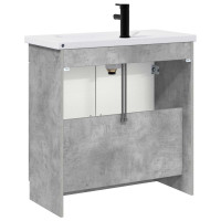 Produktbild för Badrumsmöbelset Betonggrå 56 x 37,5 x 81 cm Konstruerat trä