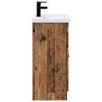Produktbild för Badrumsmöbelset Gammalt trä 56 x 37,5 x 81 cm Konstruerat trä