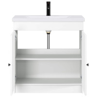 Produktbild för Badrumsmöbelset Vit 78,5 x 37,5 x 81 cm Konstruerat trä