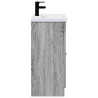Produktbild för Badrumsmöbelset Grå Sonoma 78,5 x 37,5 x 81 cm Konstruerat trä