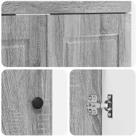 Produktbild för Badrumsmöbelset Grå Sonoma 78,5 x 37,5 x 81 cm Konstruerat trä