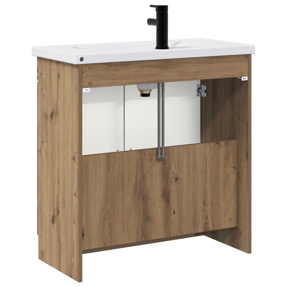 Produktbild för Badrumsmöbelset Artisan-ek 78,5 x 37,5 x 81 cm Konstruerat trä