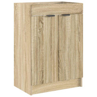 Produktbild för Badrumsmöbelset Sonoma-ek 56 x 37,5 x 81 cm Konstruerat trä
